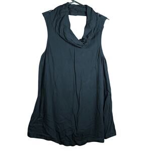 Torrid Womens Blouse Black High Neck Sleeveless Tank 100% Rayon 1